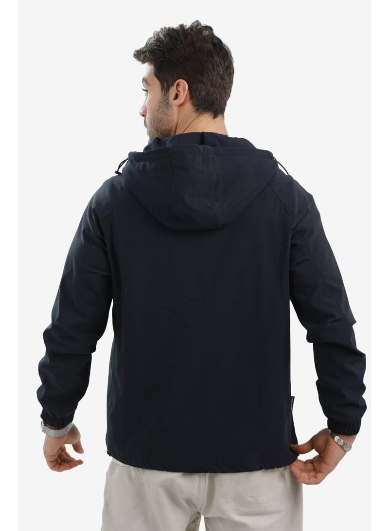 WHITE RABBIT Jacket soft with lining-Navy - Image 4